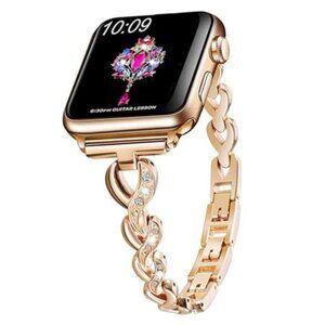 NEW Rose Gold Diamond Rhinestone Apple Watch BAnd